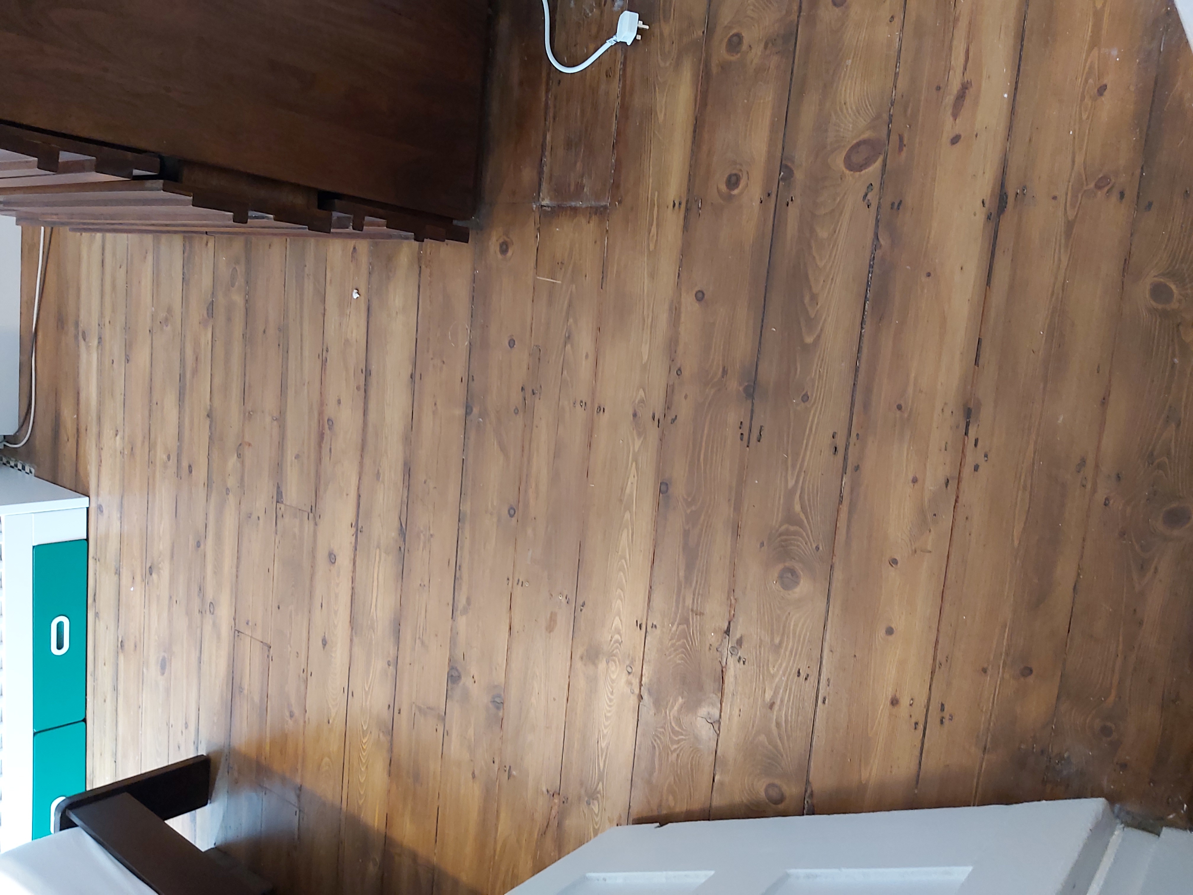 Parquet floor after sanding work in W13