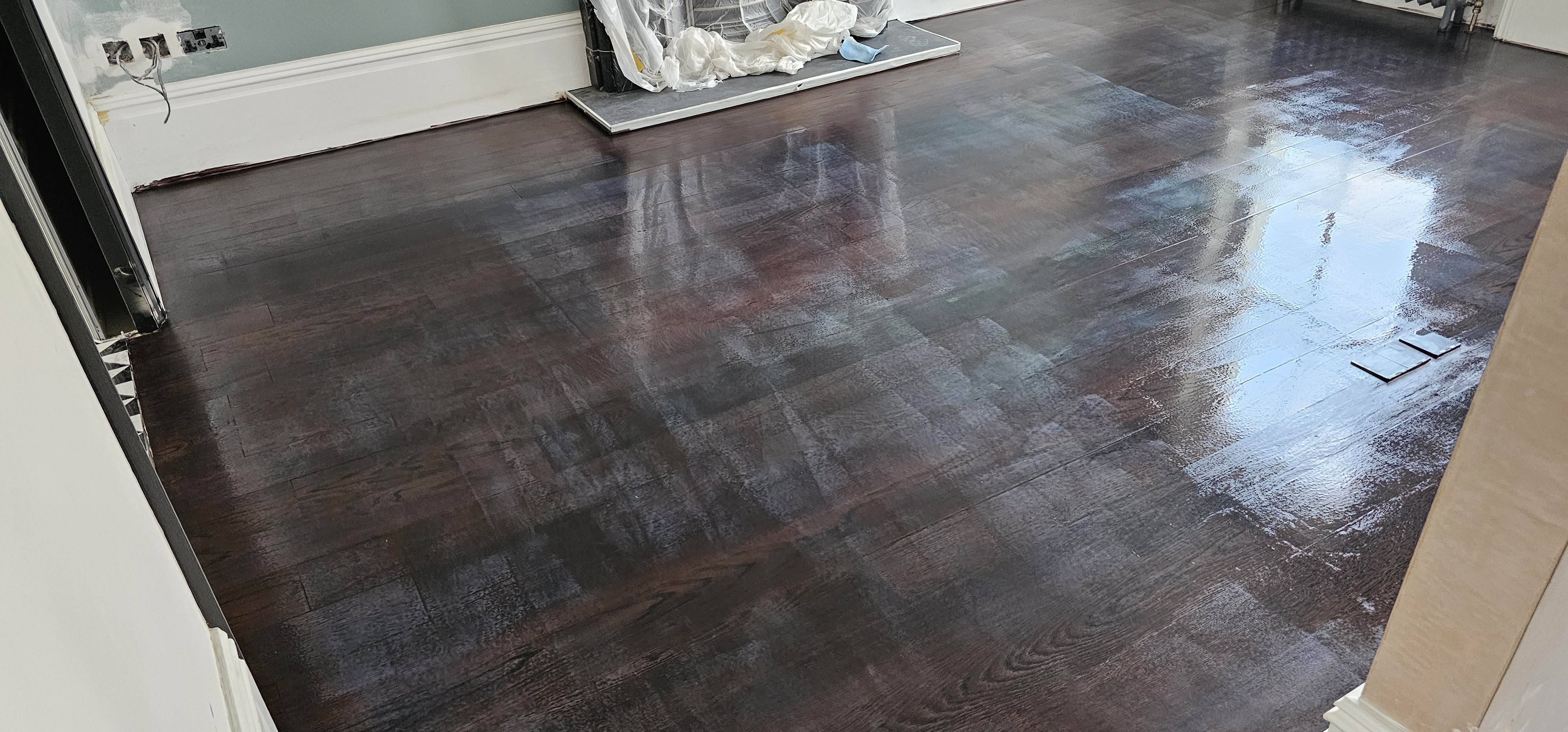 Engineered Wood floor after sanding work in W14