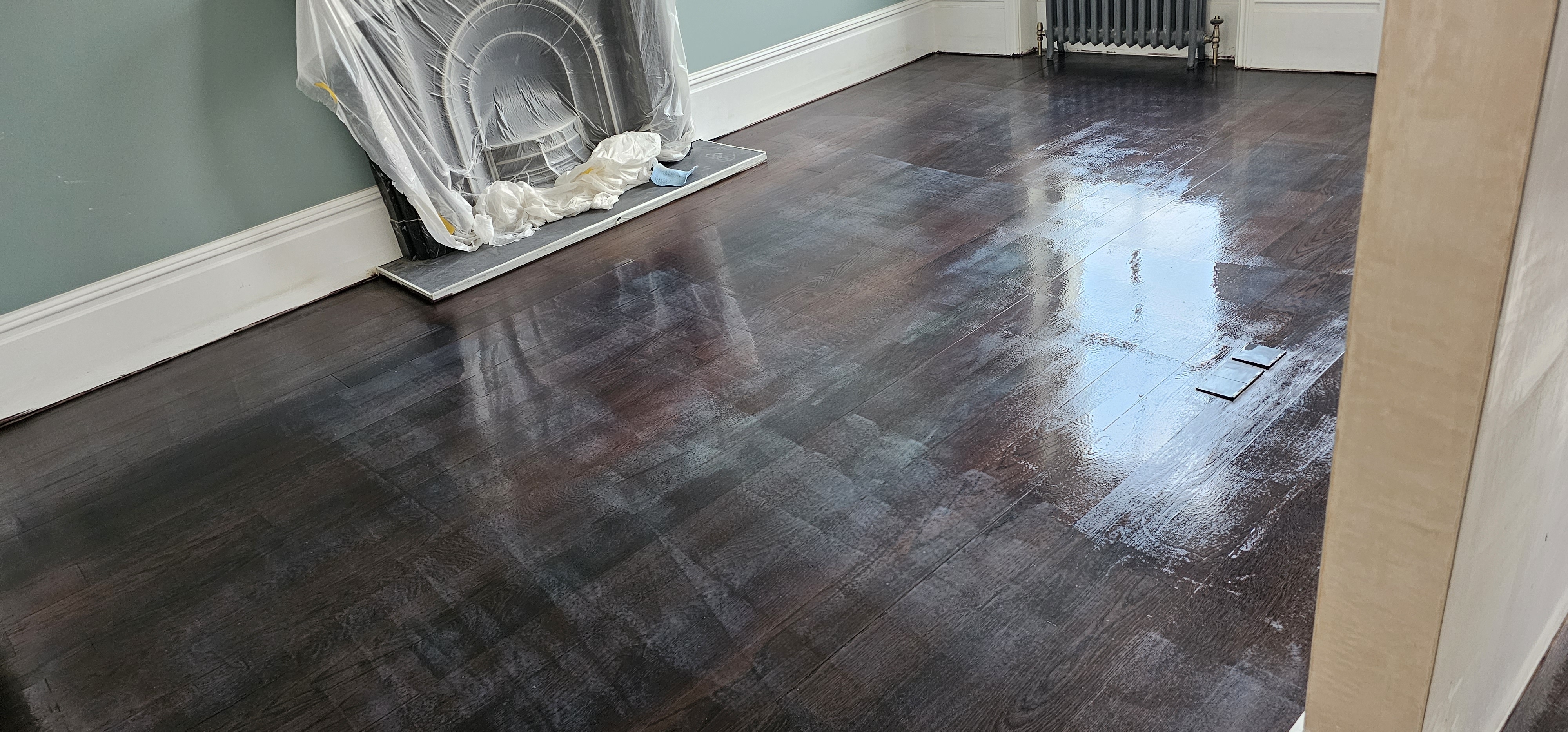 Engineered Wood floor after sanding work in W14