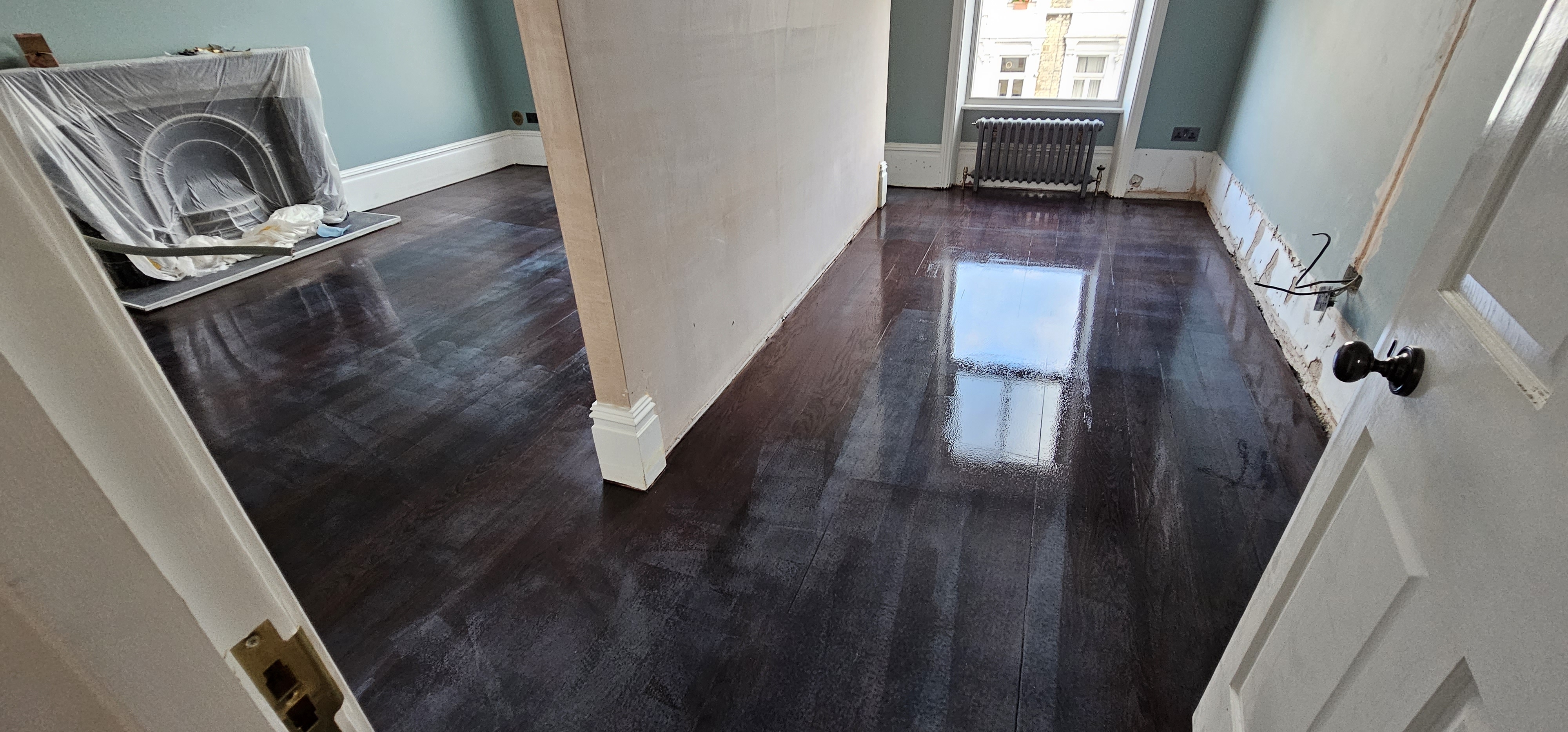 Engineered Wood floor after sanding work in W14