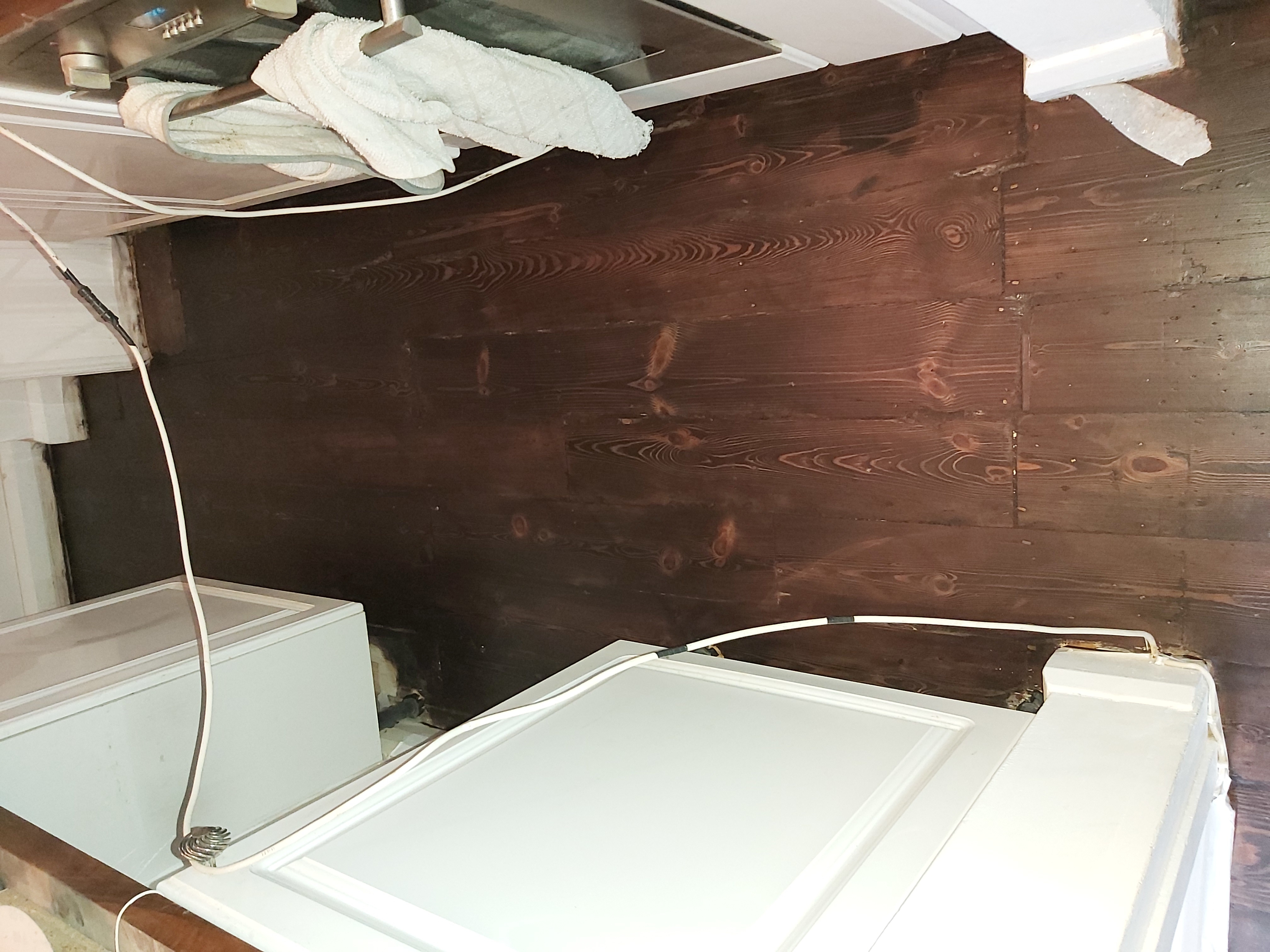 Floorboards floor after sanding work in W14