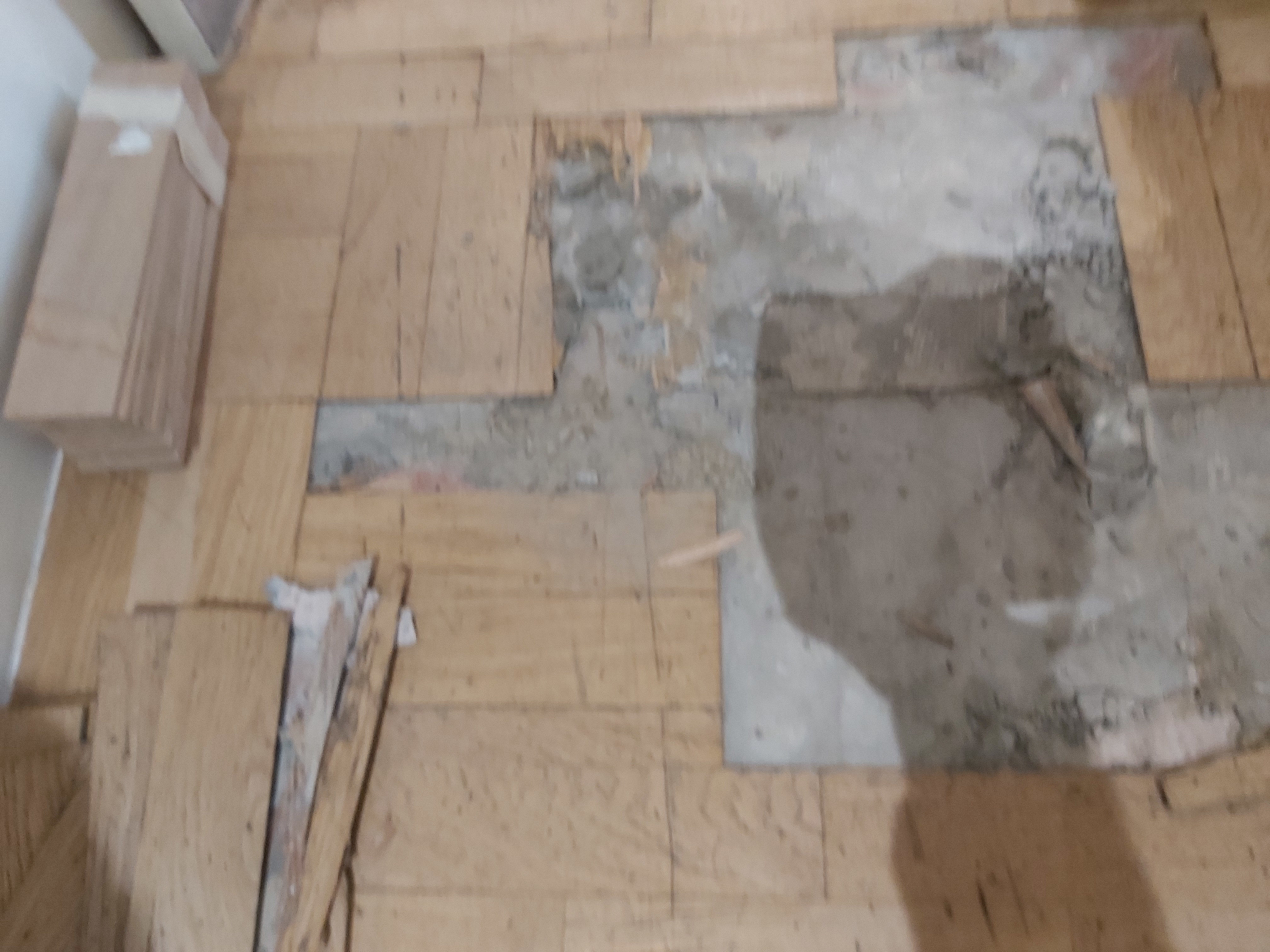 Parquet floor after sanding work in W1S