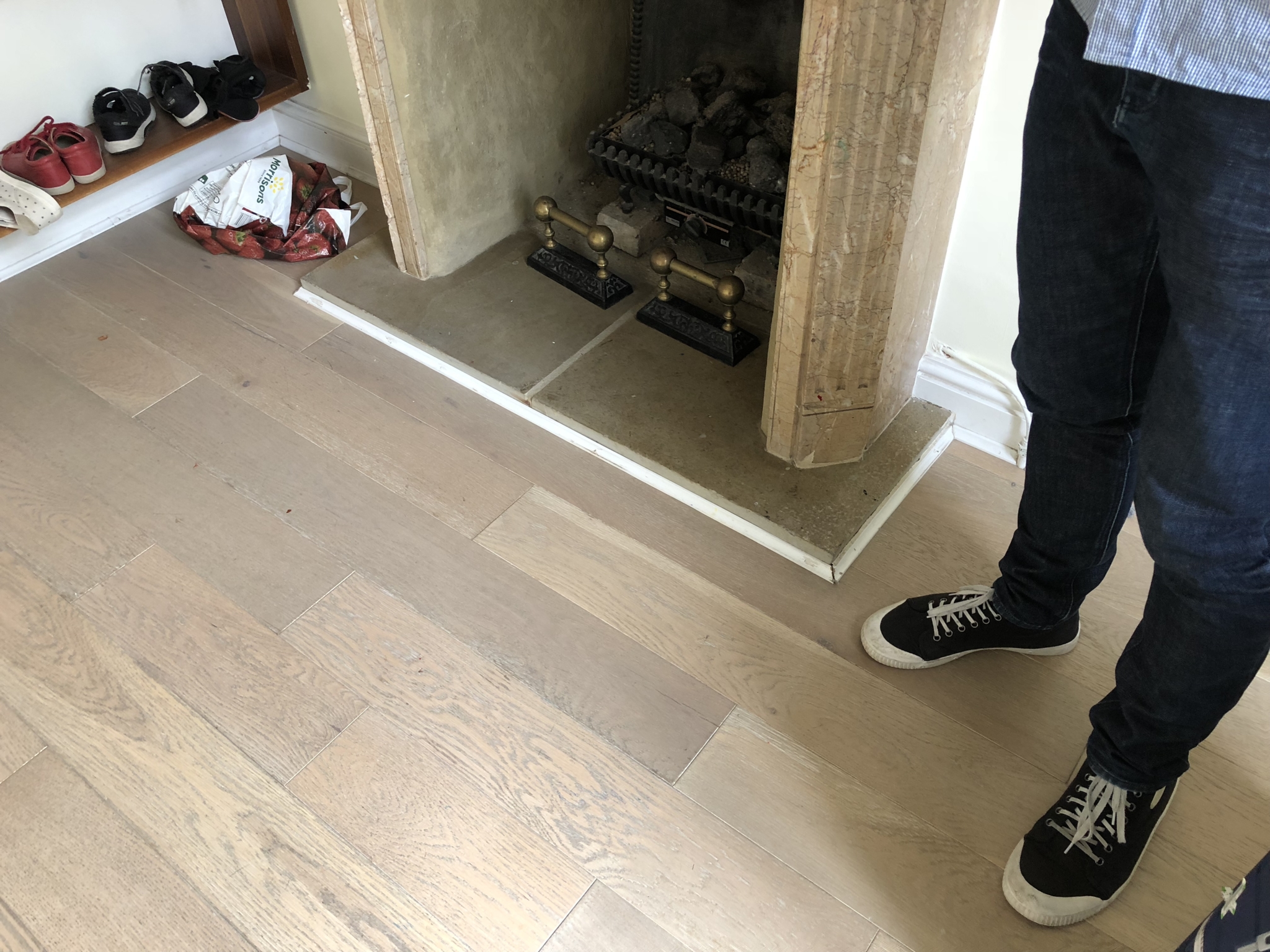 Floor condition before work at W2