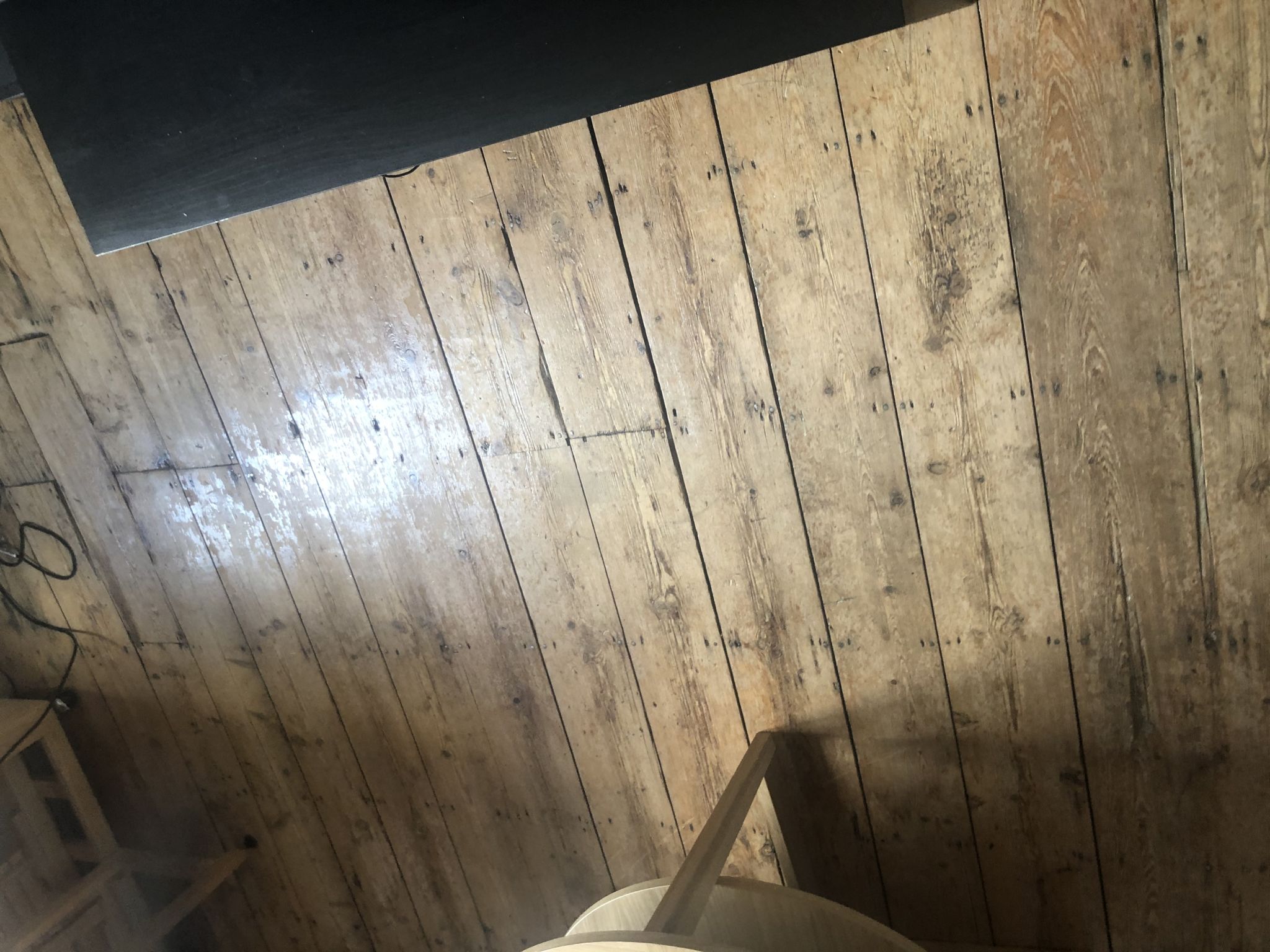 Floor condition before work at W2