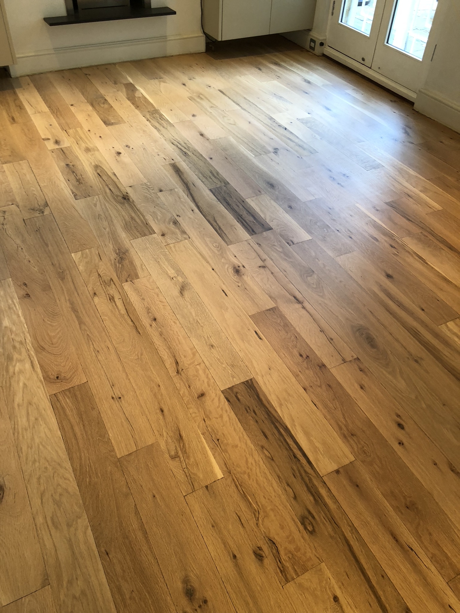 Engineered Wood floor after sanding work in W3