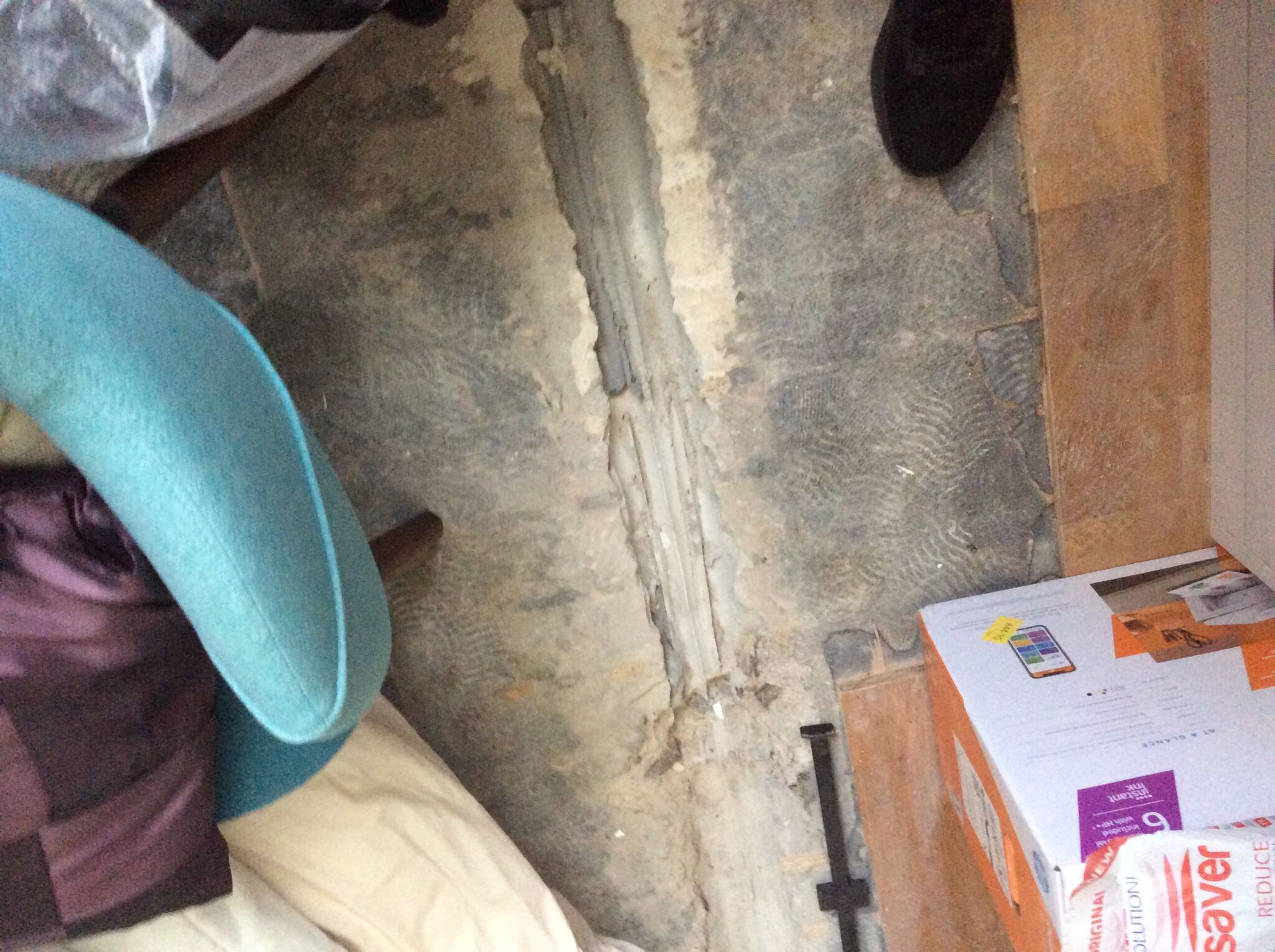 Floor condition before work at W4