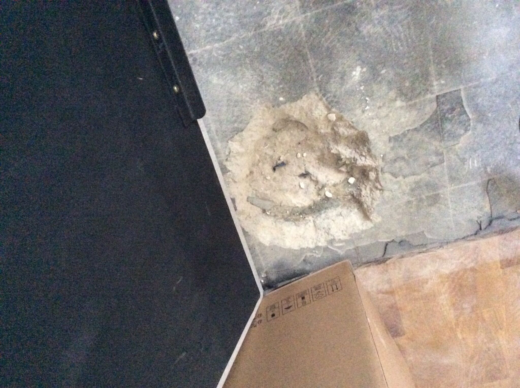 Floor condition before work at W4