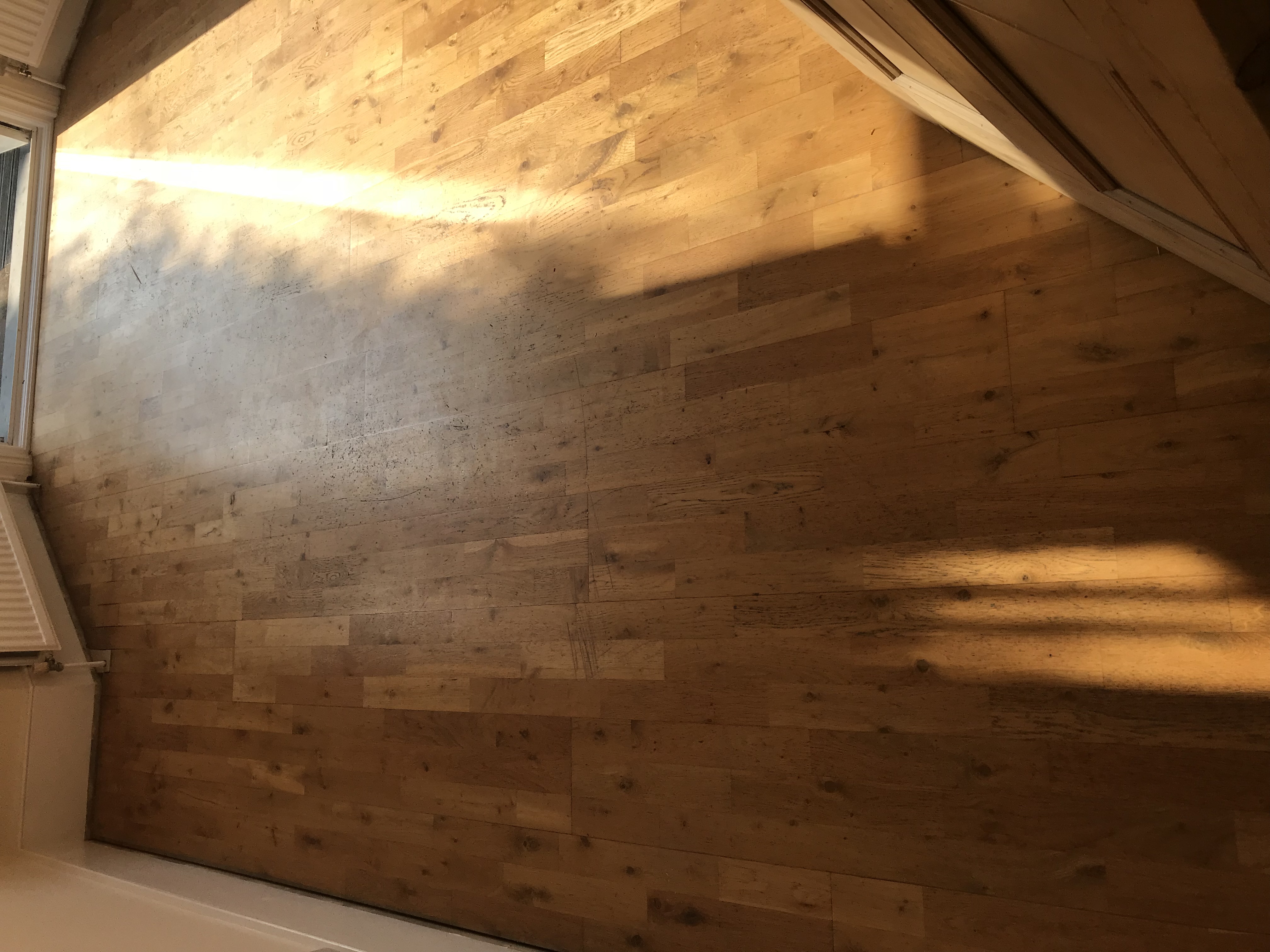 Engineered Wood floor after sanding work in W4
