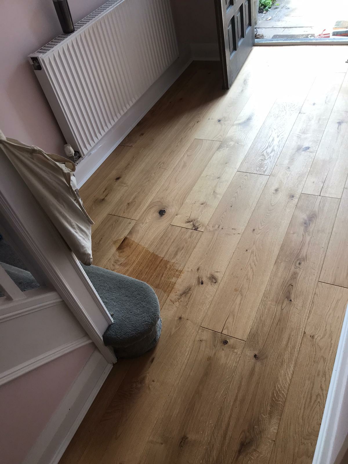 Engineered Wood floor after fitting work in W5