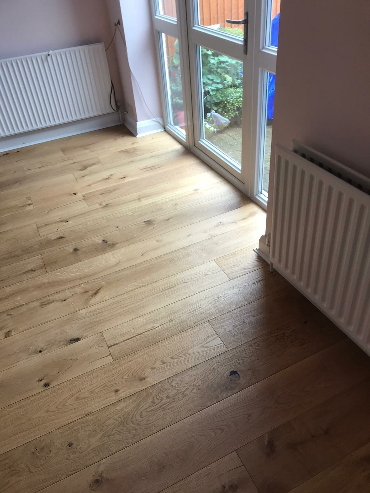Engineered Wood floor after fitting work in W5