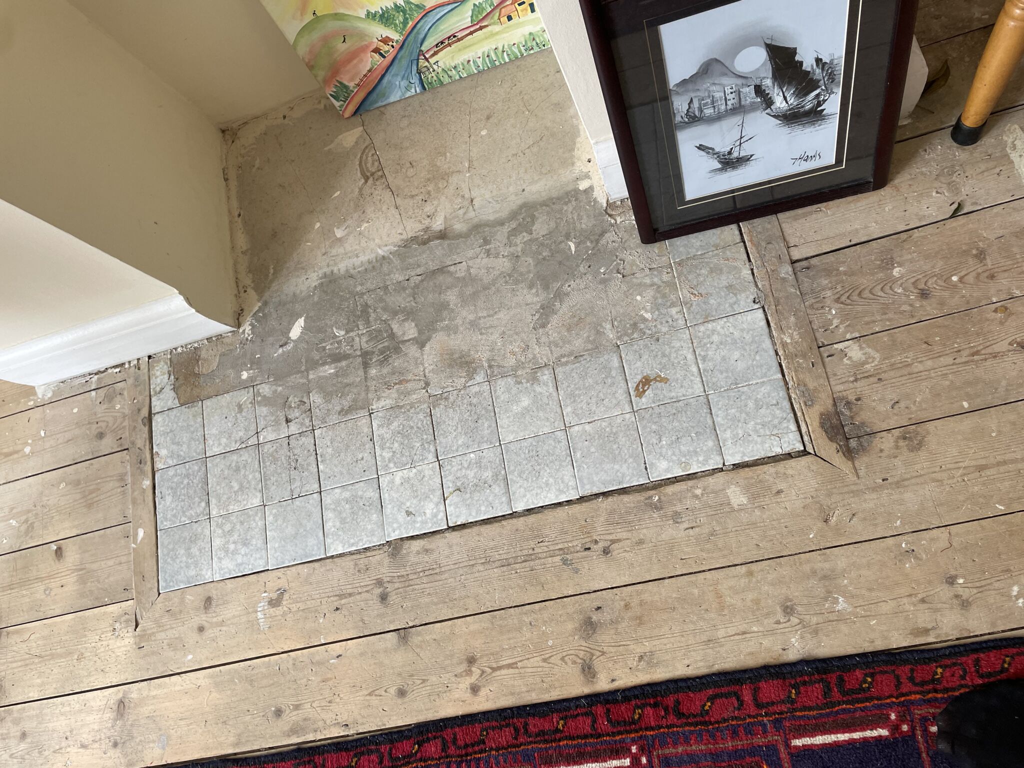 Floor condition before work at W5