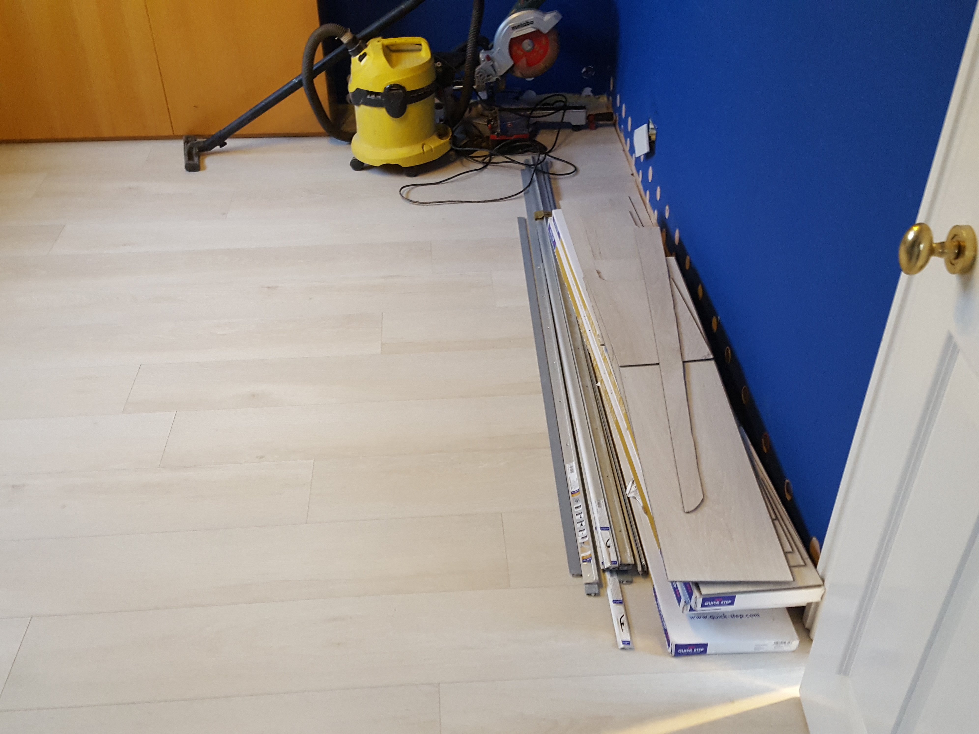 Vinyl floor after fitting work in W5