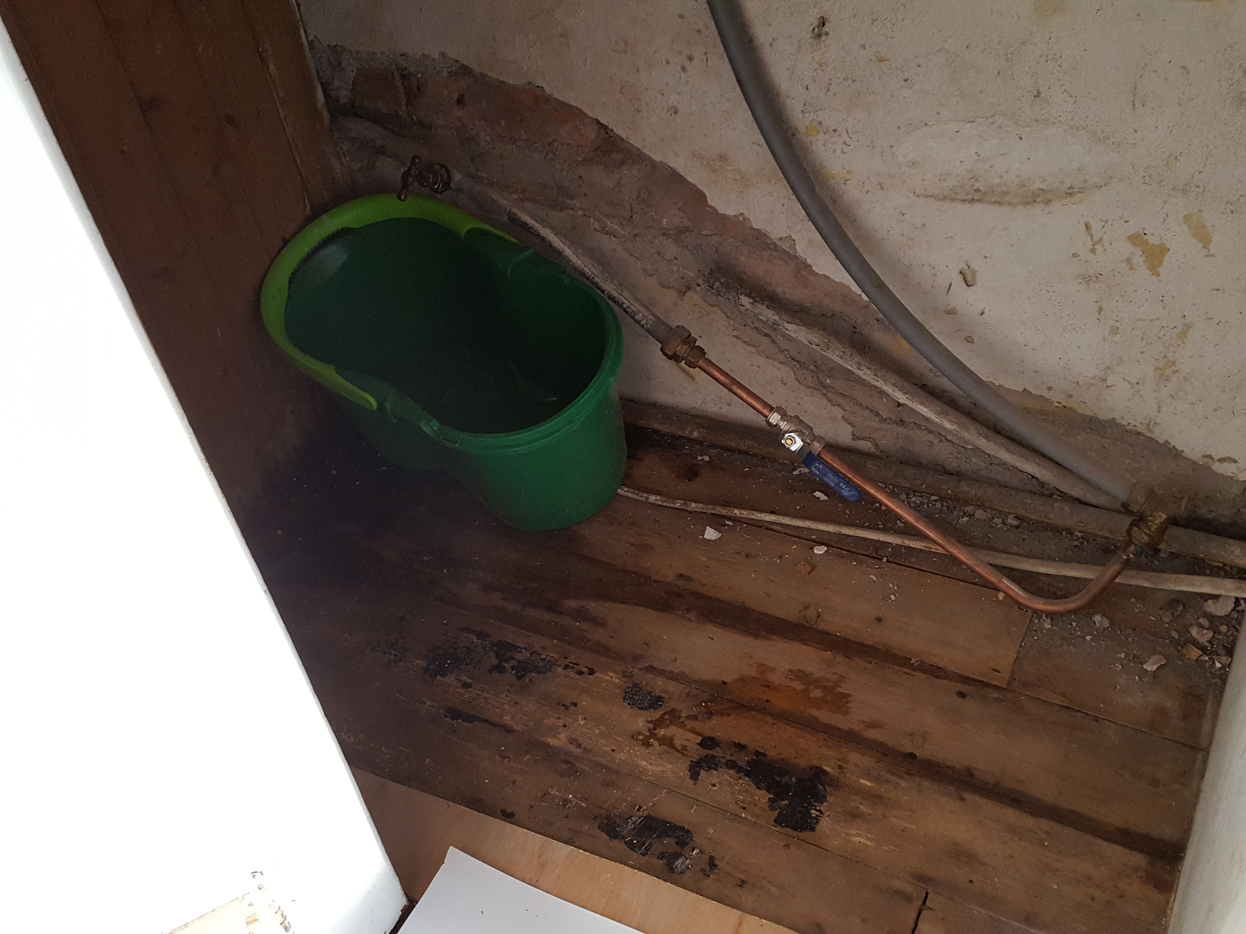 Vinyl floor after fitting work in W5