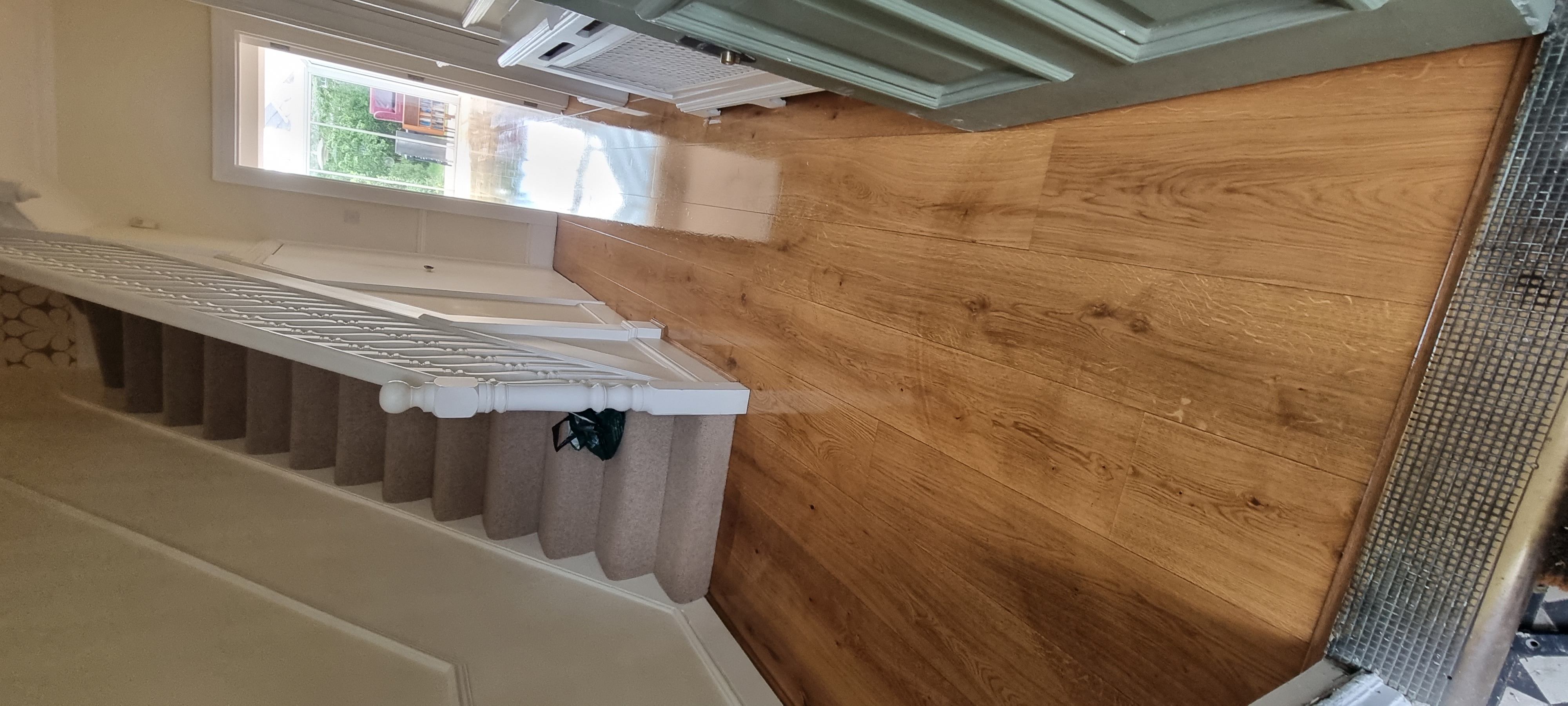 Floorboards floor after sanding work in W6