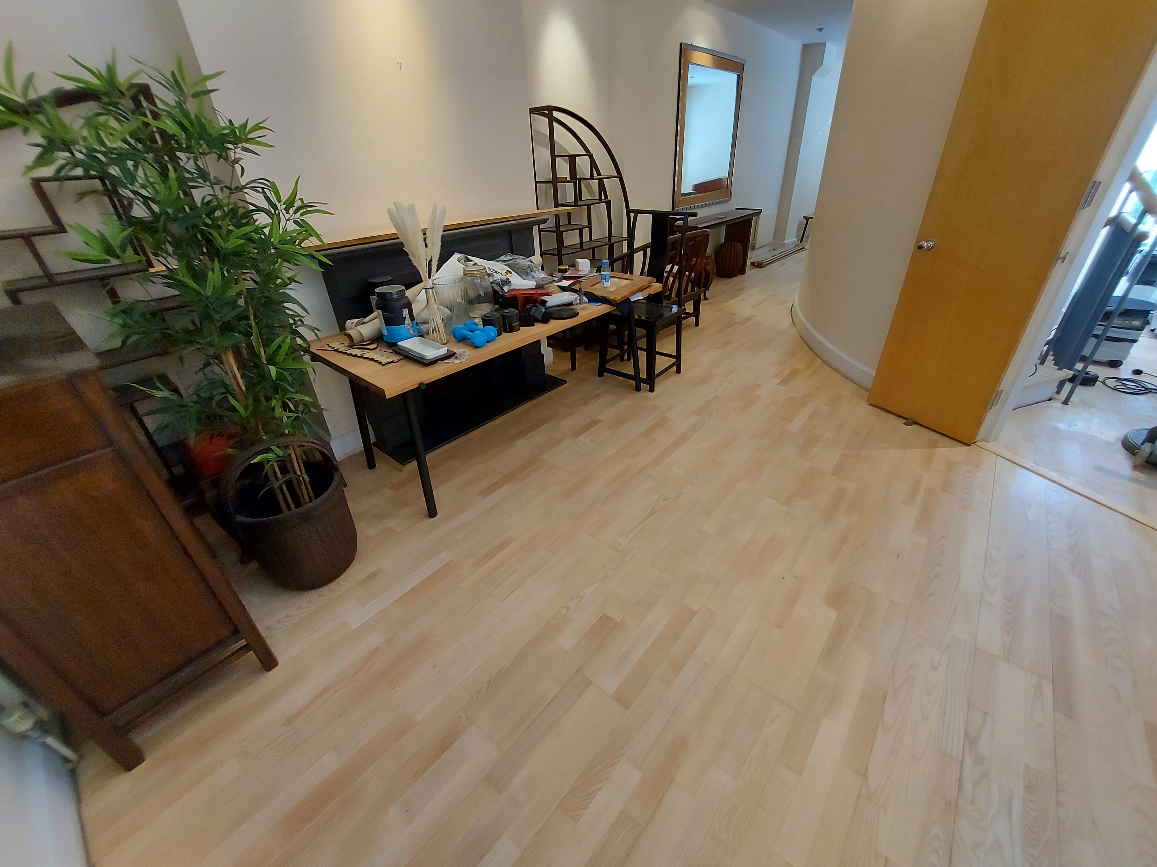 Hardwood floor after sanding work in W8