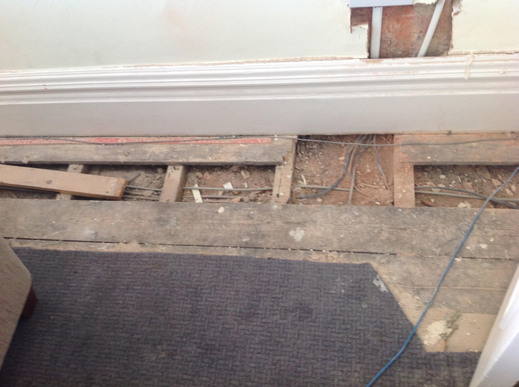 Floor condition before work at W9