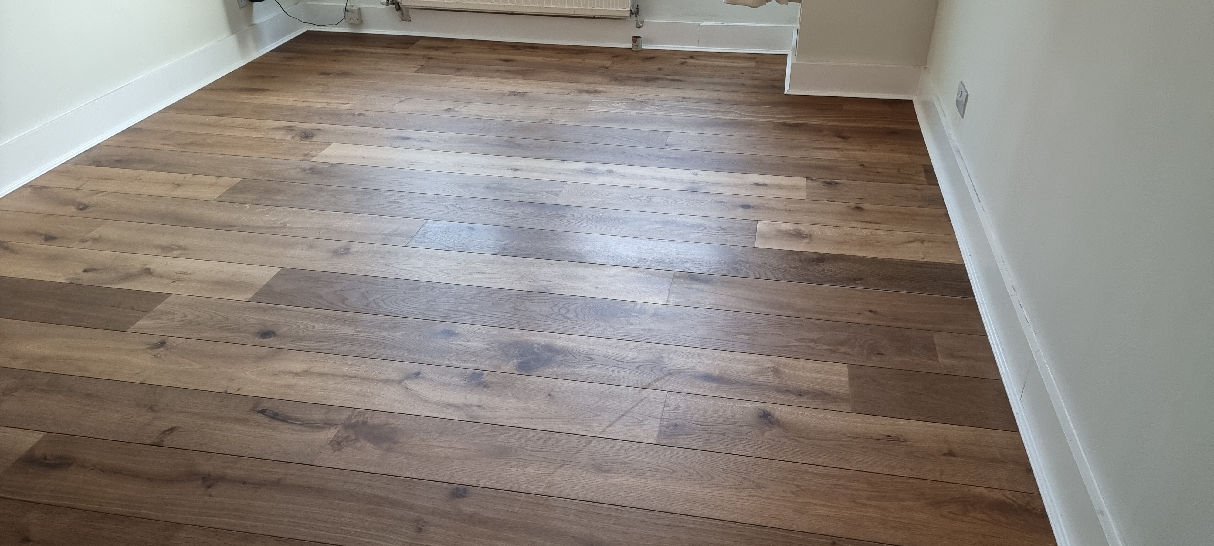 Engineered Wood floor after fitting work in WC2B