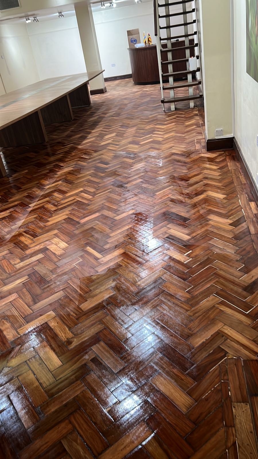 Sanded parquet floor, Covent Garden