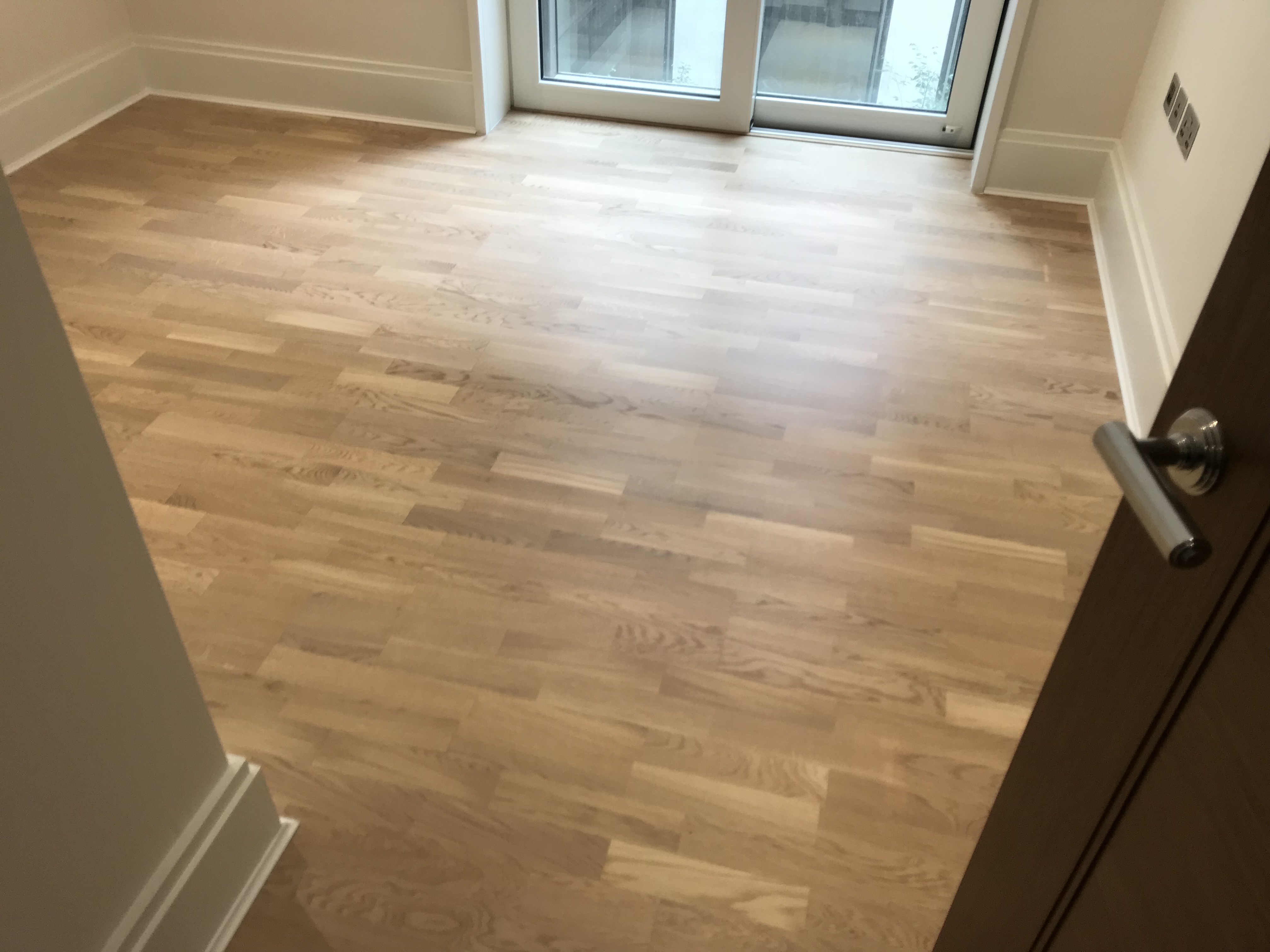 Engineered Wood floor after fitting work in WC2R