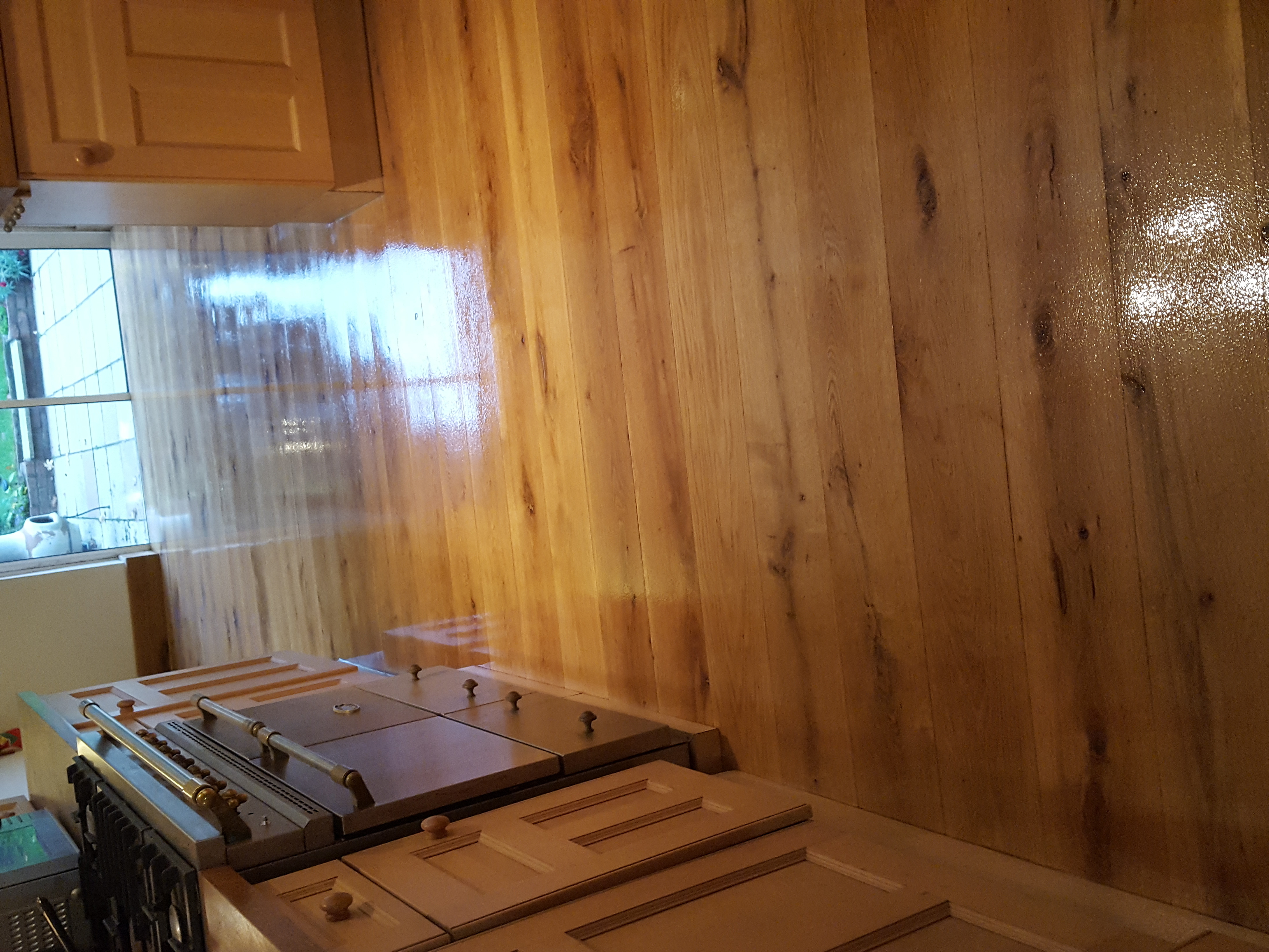 Hardwood floor after sanding work in WD17