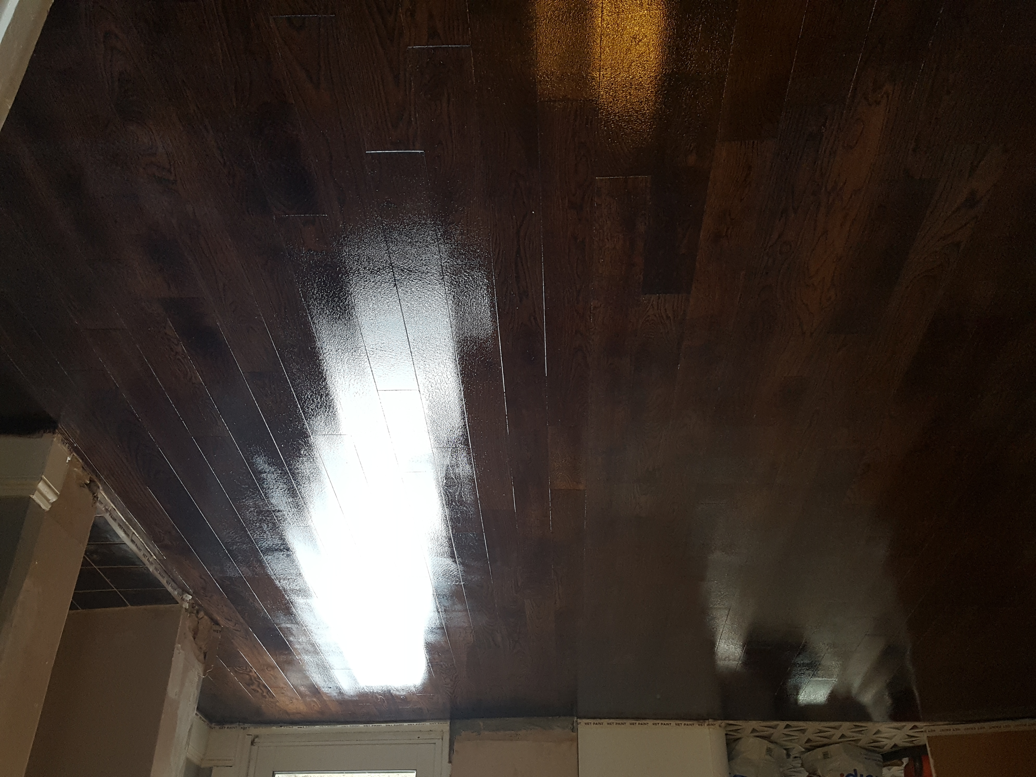 Hardwood floor after sanding work in WD23