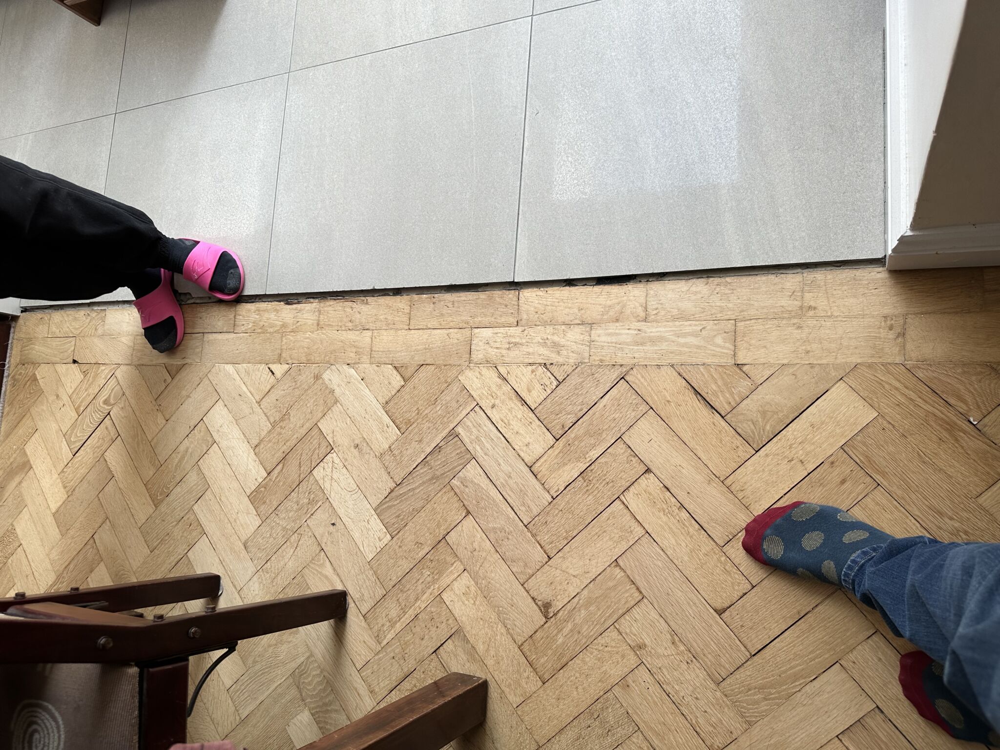 Floor condition before work at WD3