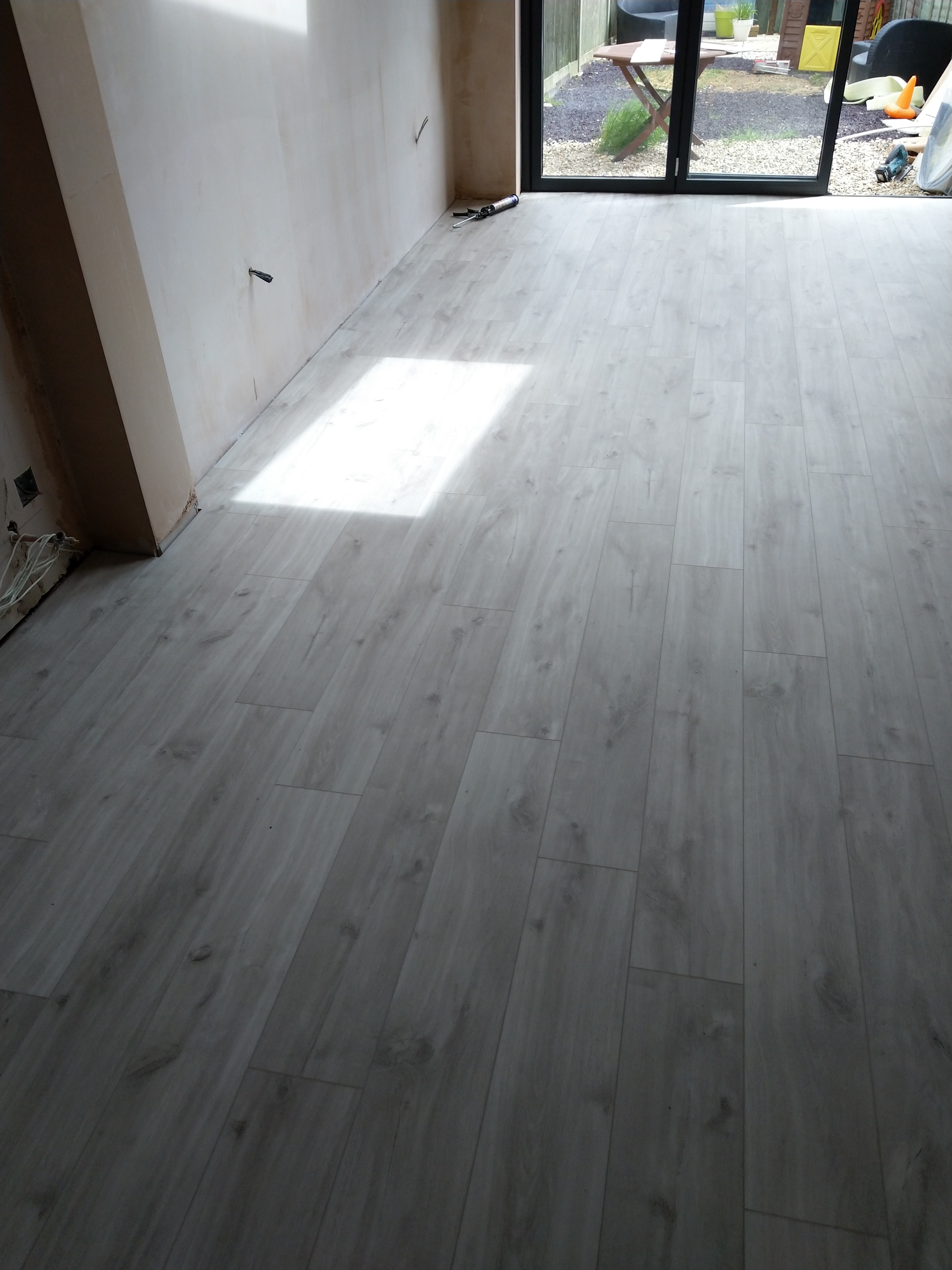 Vinyl floor after fitting work in WD3