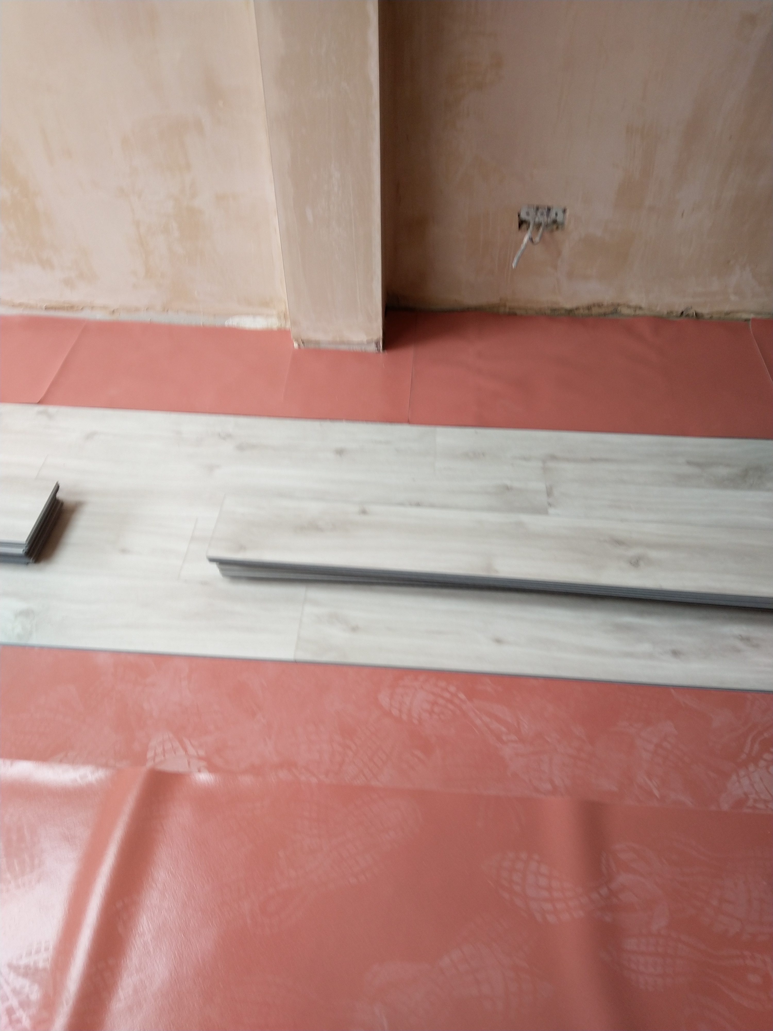 Vinyl floor after fitting work in WD3