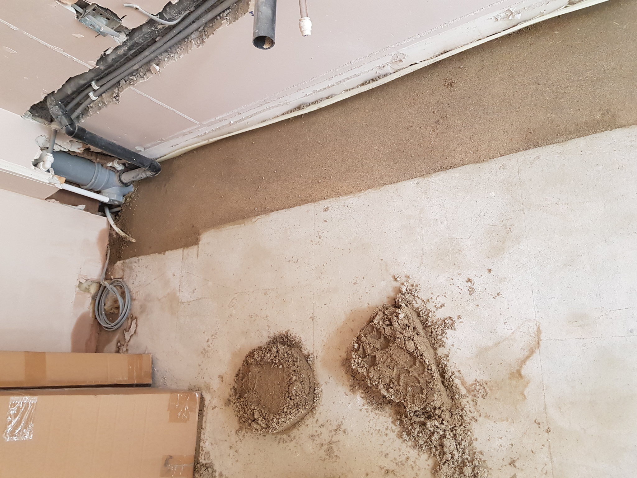 Floor condition before work at WD3